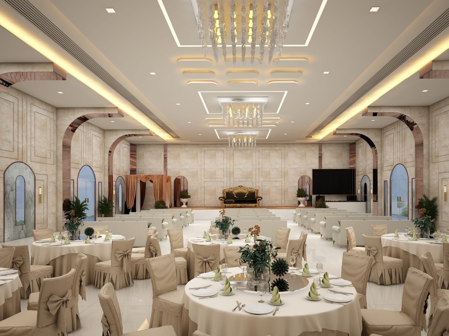Sizeable AC banquet hall